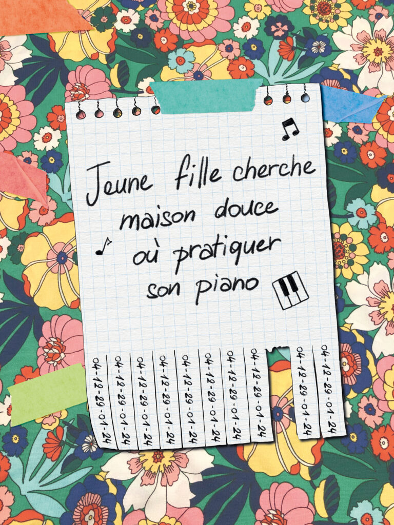 Jeune fille cherche maison douce où pratiquer son piano